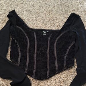 Elegant Black Lace Top Windsor small